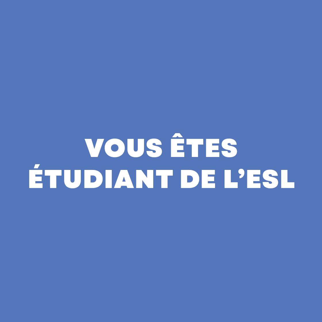 Etudiant ESL